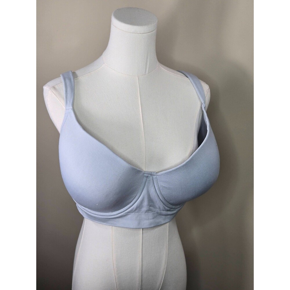 Nautica Intimates 40DD Underwire Bra Light Blue Logo Band Coastal Aesthetic